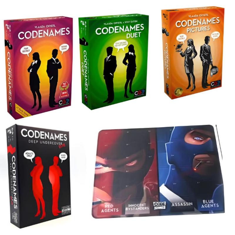Codenames Strategy Board Game Card Game 2-8 Players Spymaster Party Game Family Game Night Ideal For Teamwork & Strategic Think