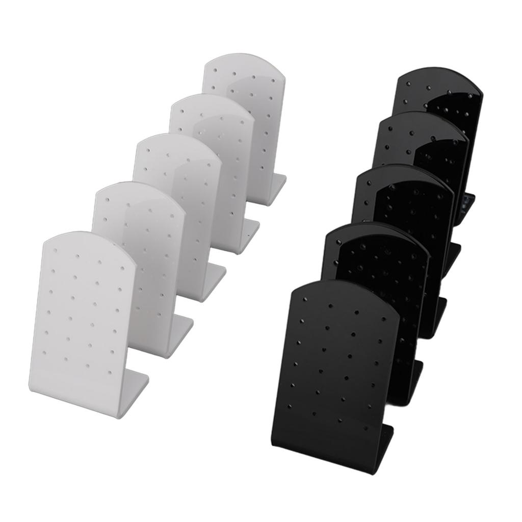 10 STÜCKE 24 Löcher Ohrringhalter Organizer Acryl L-förmig Ohrstecker Schmuck Präsentationsständer Ständer für