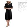 Church Dress for Women Short Sleeve A Line Teacher Work Dress Casual Knee Length