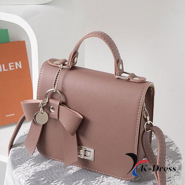 

Стрічкова квадратна міні-сумка (5 кольорів) 18x15x6.5cm рожевий