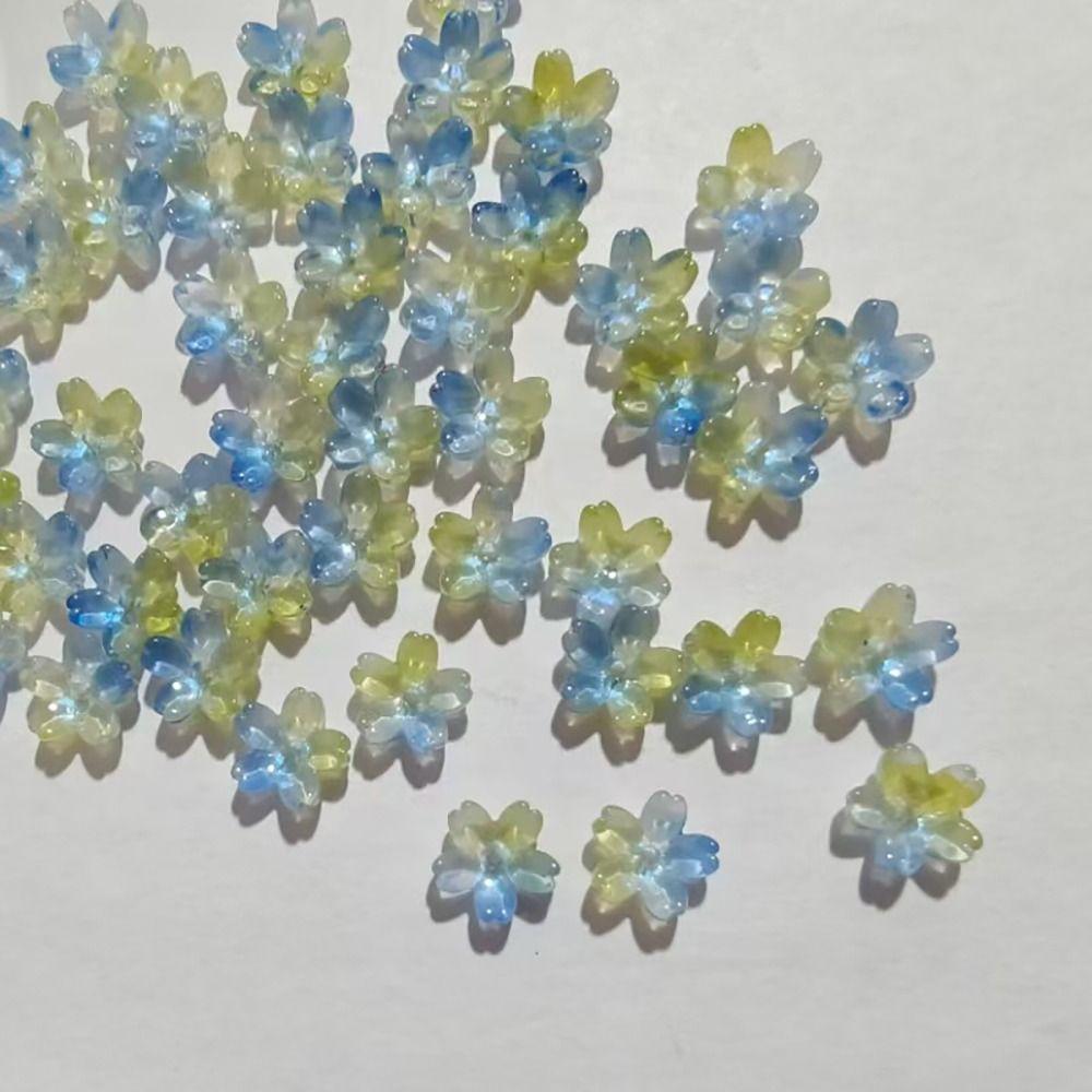 100pcs Transparent Oriental Cherry Beads Gradient Color Jewelry Making Material DIY Accessories