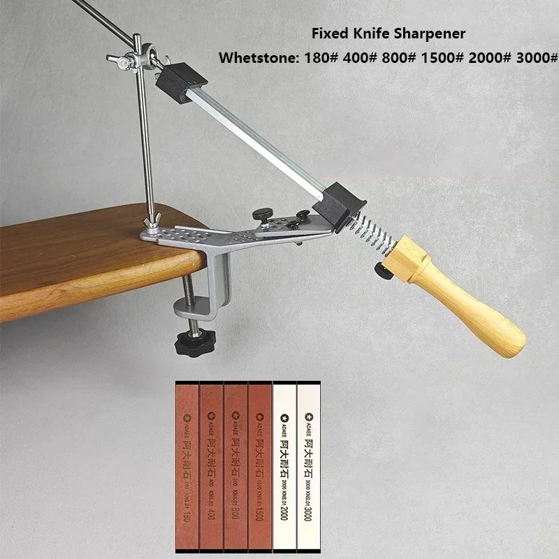 Manuelles Schleifgerät mit festem Winkel, drehbarer Winkel einstellbar, Schärfen, Diamant, scharfe Schneide, Klemme, Tischhalterung, Küchenwerkzeuge
