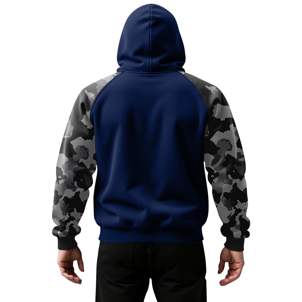 Pánská maskáčová mikina s kapucí Pánská sportovní nadměrná ležérní mikina