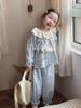 Autumn 2025 Baby Princess Pajama Set: Ruffle Edge, Peter Pan Collar, Cute Sleepwear 85025