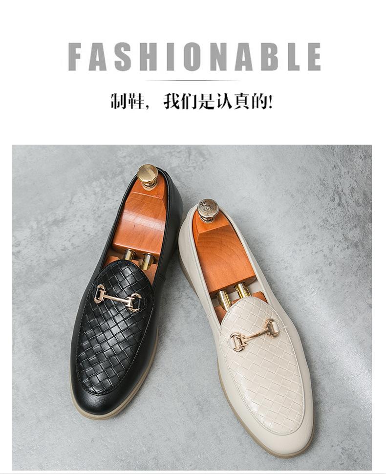 Solid color Doudou shoes men's summer breathable lazy shoes 2025 new men's shoes loafers men's casual leather shoes men's