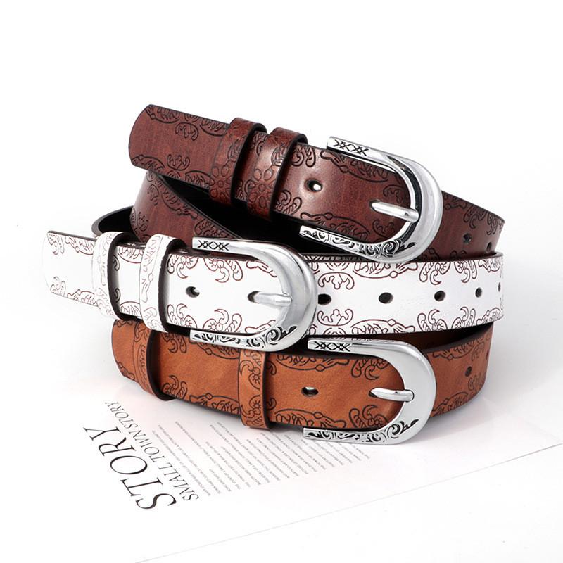 Style Retro Ethnic Belt Leaf Embossing Design Suitable For Daily Dressing