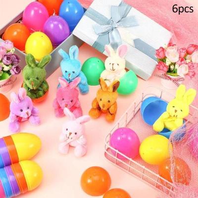 Plush Bunny Toy Set Basket Stuffers Easter Decoration Stuffed Animals Rabbits Egg Fillers for