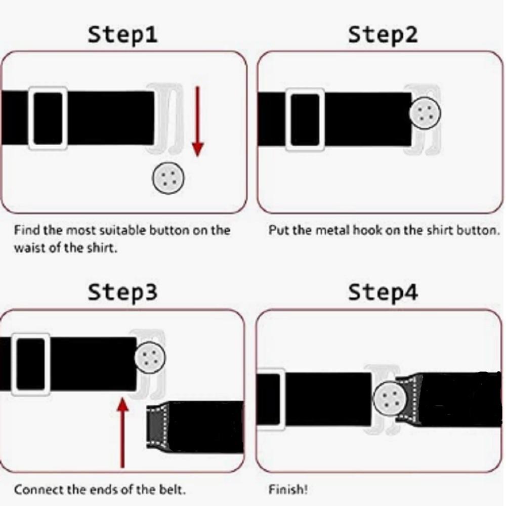 Non-slip Anti-wrinkle Strap Adjustable Near Shirt Stay Best Tuck It Belt for Wom