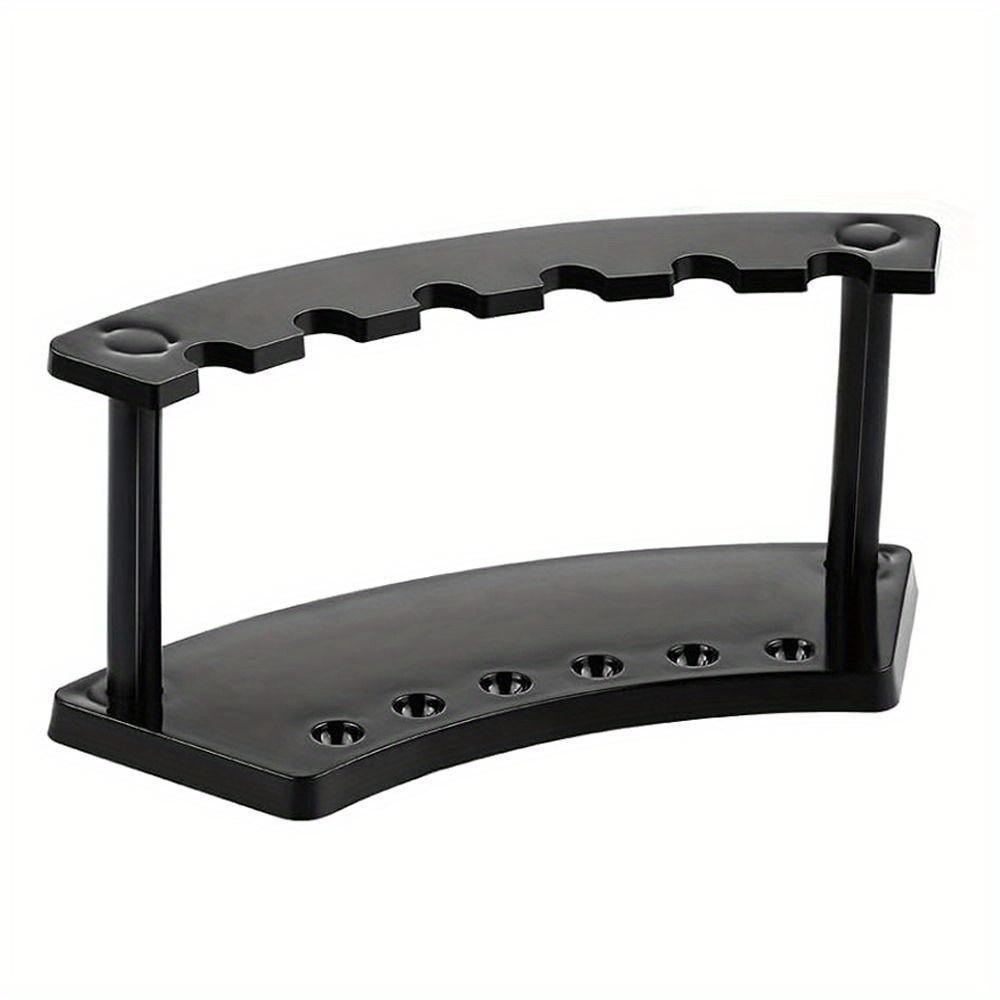 Vertical 6-Slots Pen Holder Plastic Pen Display Stand Minimalist Style Eyebrow Pen Stand Makeup Brush Rack Organizer