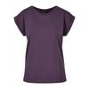 Build Your Brand Womens/Ladies Cotton Extended Shoulder T-Shirt
