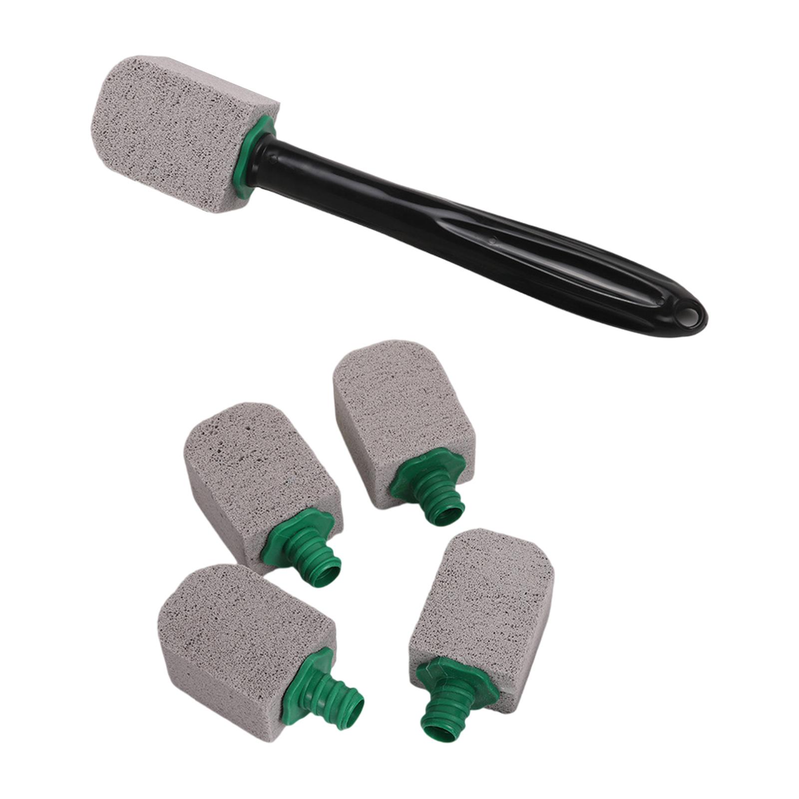 

Pumice Toilet Brush With Extended Handle And Non Slip Grip For Effortless Stain Removal And Hygienic Bathroom Cleaning чёрный