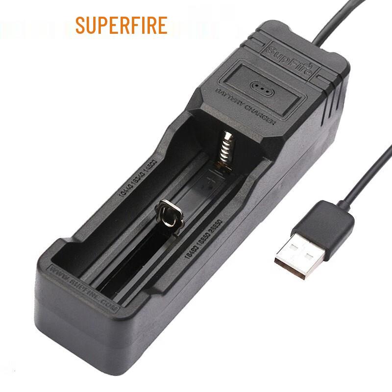 Godfire 26650/18650 Rechargeable Flashlight with USB 4-Slot AC16 Charger Standard