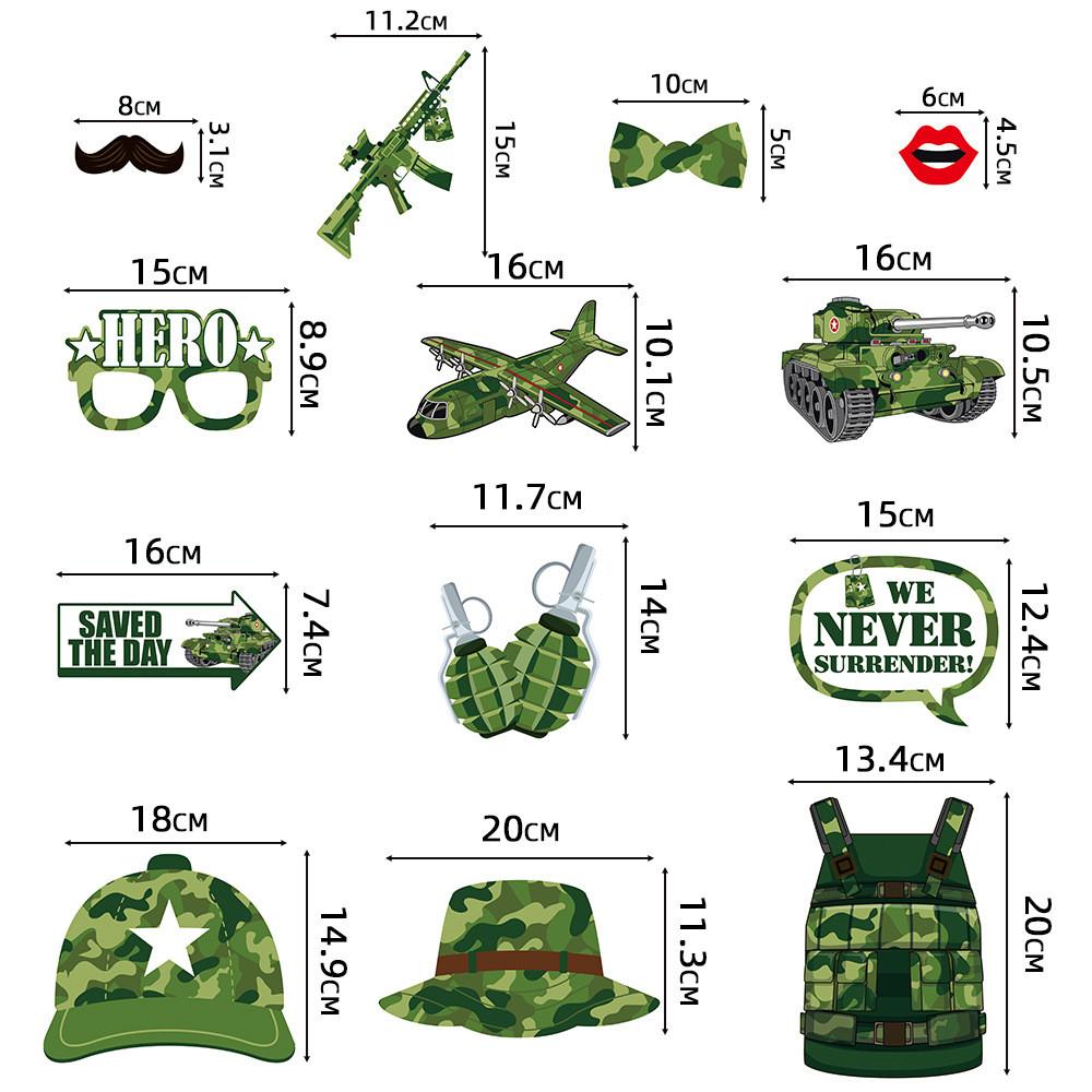 Photo Theme Military Props Party Decorations For Kids Event Birthday