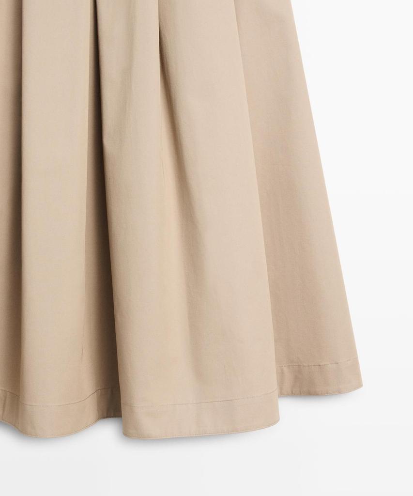 Masimodutti Box Pleated Midi Skirt