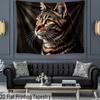 2D Realistic Tabby Cat Backdrop Cloth, Pet Portrait Photography Background