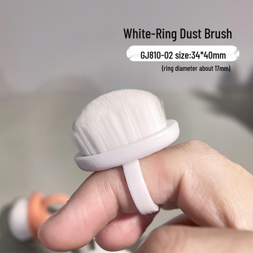 

Кольцо-кисть для удаления пыли для нейл-арта: Тонкая мягкая щетина для предварительной обработки и очистки задней кромки