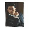 Coperta Kpop Hyun Bin Morbida Calda Coperta Plaid in Flanella per Letto Soggiorno Picnic Viaggio Casa Divano
