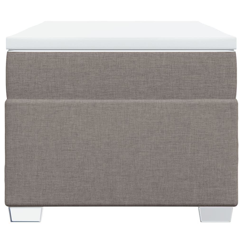 Vidaxl Letto Continentale Con Materasso, Taupe, Tessuto, 90X200 Cm