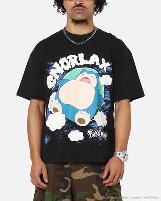 Anime Pokémon Snorlax Pamut Póló Nyári Férfi és Női Divat Alkalmi Rövid Ujjú Póló Streetwear Anime Rajongó