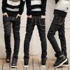 Autumn and winter new jeans men's stretch pants teen slim pencil pants trousers