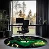 Green Lantern Printed Round Rug Carpet Chair Rug Area Rug Entryway Doormats,for Office Chair Living Room Bedroom Kitchen Room.