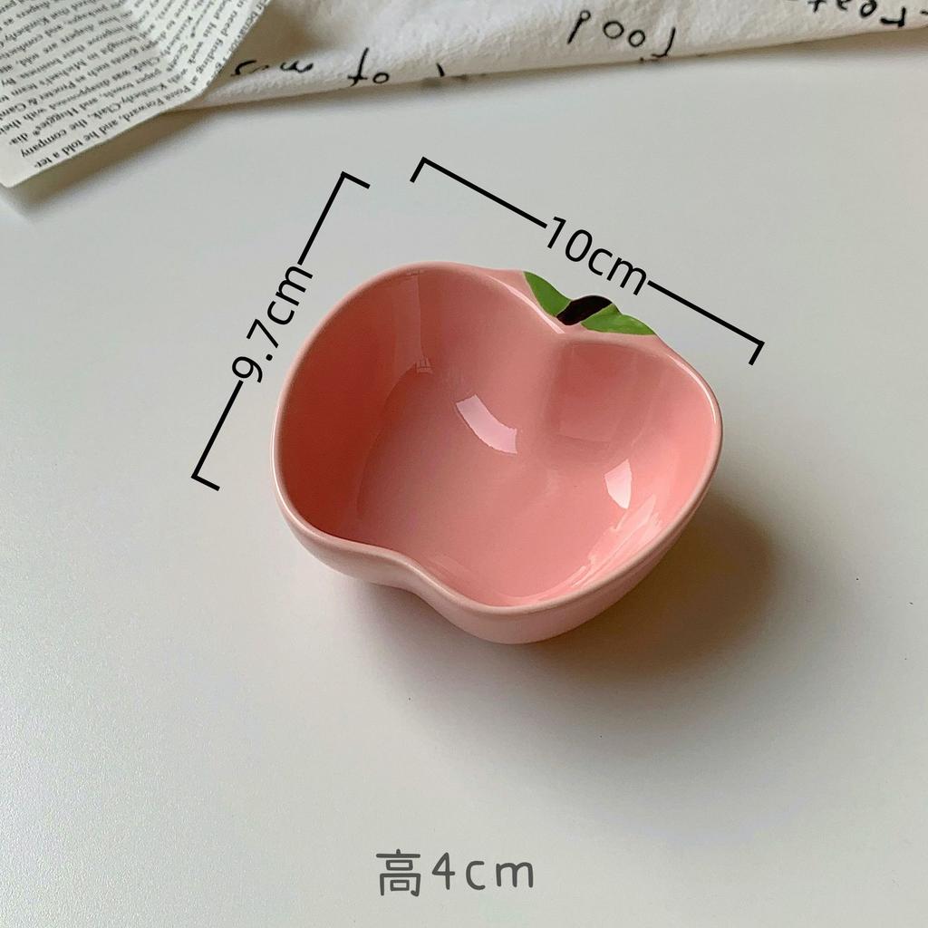 Cute Fruit Plate Household Underglaze Small Condiment Dish Ceramic Soy Sauce Vinegar Hot Pot Barbecue Dipping Snack Plate
