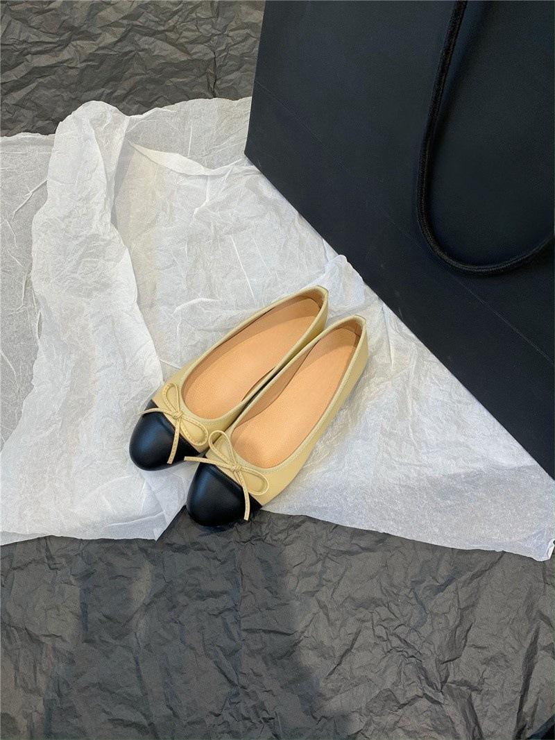 

2024 новые балетки с плоской подошвой и круглым носком, мягкая подошва с ароматом ветра, легкие, сказочные туфли с одной педалью в тон 35 абрикосовый