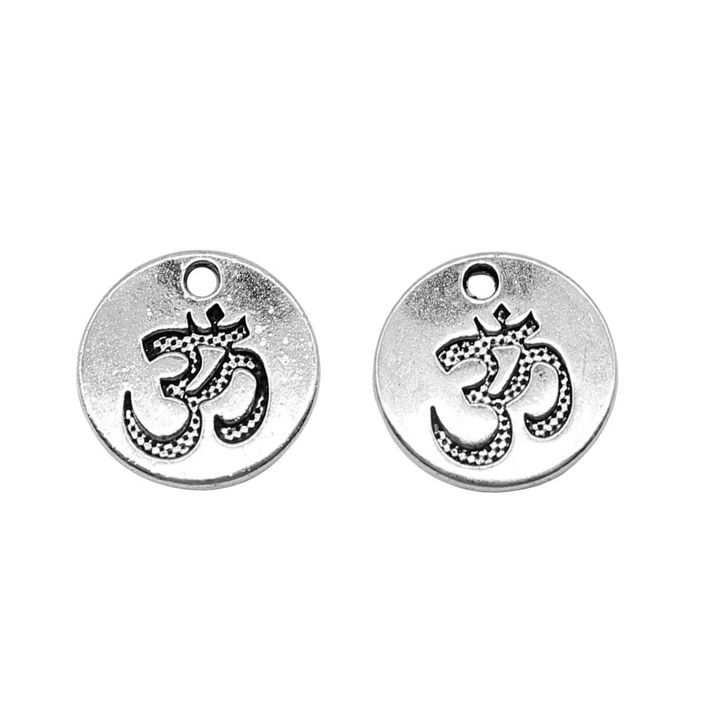 Om Lotus Charms Sports Pendants For Spiritual Yoga Themed Jewelry