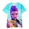 The Magic Hunter Team Short-sleeved Kpop Rumi, Mira and Zoe 3D Printed Cartoon Fashion and Youth for Children and Adults
