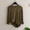 Honey J Women Hamyulon Cashmere Loose Fit Solid Wool Long Sleeve Knit 10 Colors