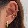 Elegant Multi Layered C Shape Ear Clip Handmade No Piercing Earrings Accessory Fashionable Geometric Layered Ear Cuff