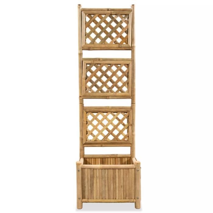Planter - vidaXL - Raised Bed - Bamboo Trellis - 40 Cm Height - Rectangular