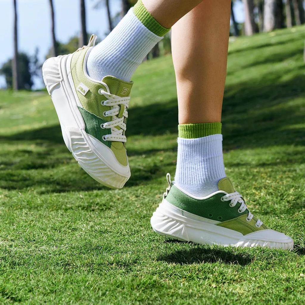 FILA Fosso Chuanxing Shoes Slip Resistant Abrasion Resistant Low top Canvas Shoes Women's Green (Unisex) Canvas Shoes F12W422304FGJ