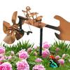 3D Metal Wind Spinner Metal Drummer Windmill Statue Handmade DIY Wind Power Rock Art Statue for Garden Yard Decorative Ornament