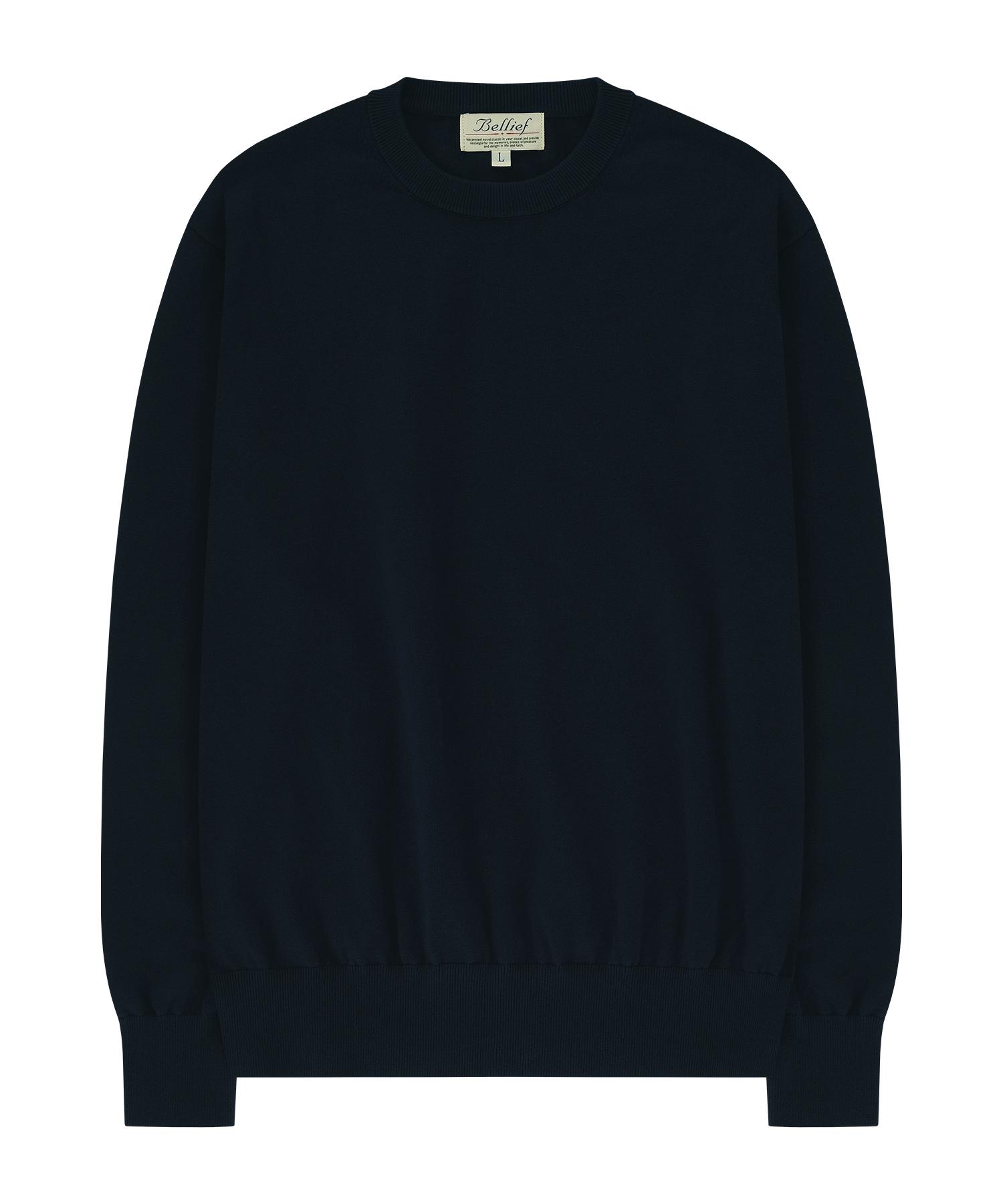 Belief Essential Crew Neck Knit (Dark Navy) Dark Navy/M