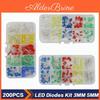 Set 100200pcs Led Diode Led Kit Box 3mm 5mm F3 F5 Light Emitting Diode White Green Red Blue Yellow Diy Electronic Kit