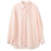 Sancai Lightweight Tencel Loose Split Tie-Front Blouse