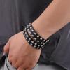 Cross-border Punk Rock Leather Cable Knit Bracelet