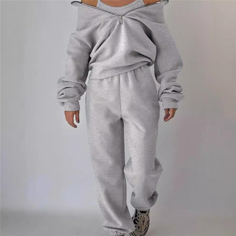 European And American Style New Women's Tops Long Sleeved Suits Fleece Sports And Leisure Style Simple And Comfortable