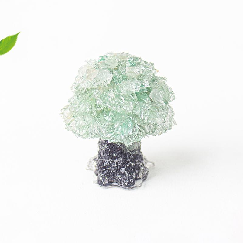 1Pc Natural  Stone Mushroom Tree Statue Reiki Stone Figurine Home Office Decoration