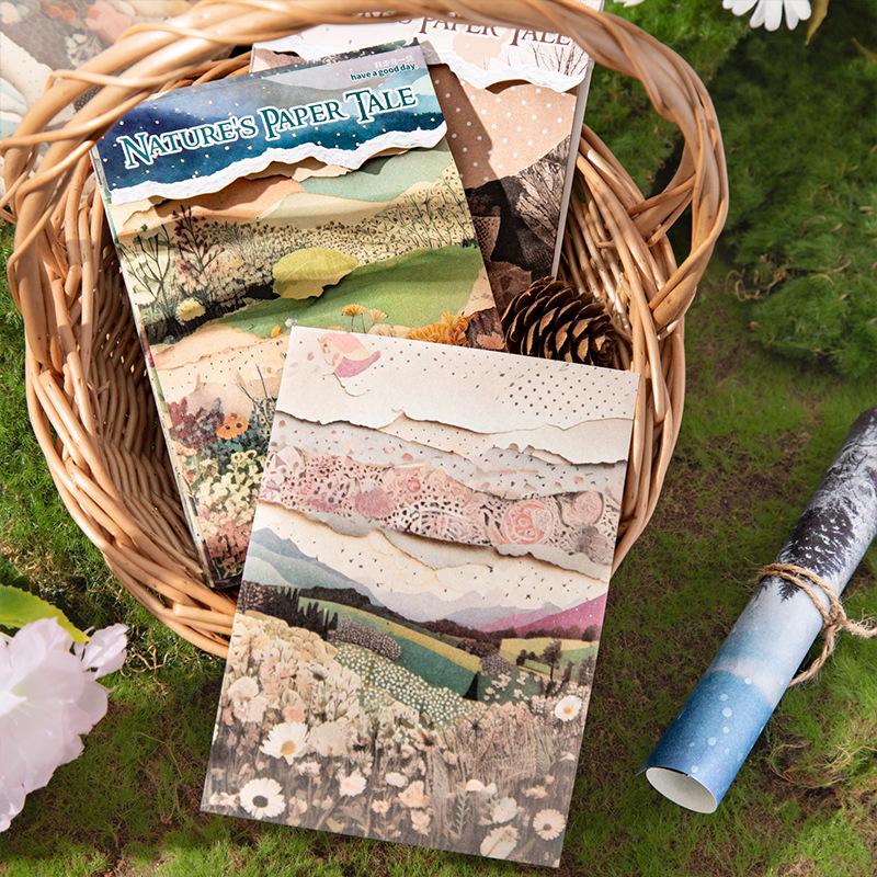 Nature-Inspired Retro Journal Collage Papers: 6 Unique Types