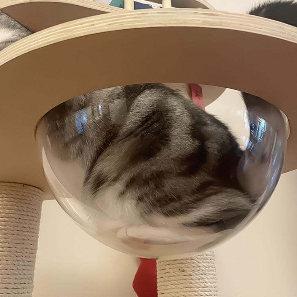 New Hemispheric Transparent Semicircle Cover Cat Nest Semicircle Cover Accessories Cat Climbing Frame Space Capsule