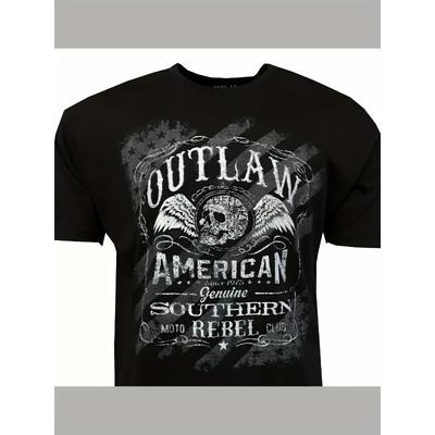 Taglie europee Durevole, T-shirt da uomo Outlaw Ribelle del Sud Americano