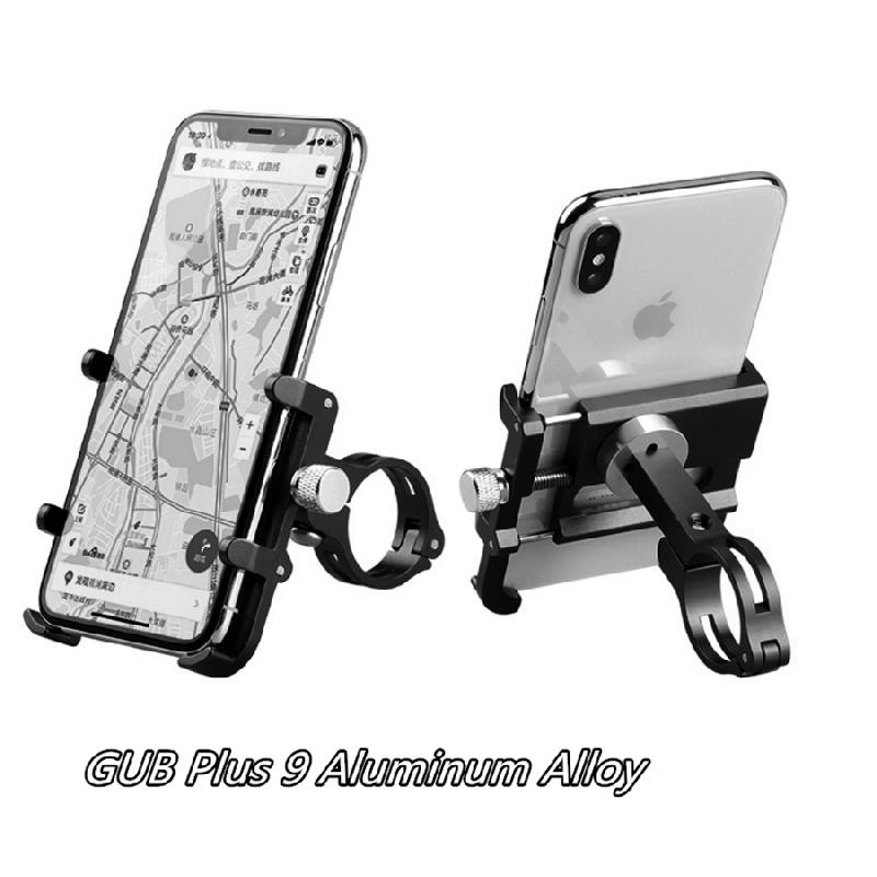 Gub Plus 9 Aluminum Alloy Cell Phone Holder Bicycle Motorcycle Handlebar Holder Mount, Clamp Size: 55-100Mm