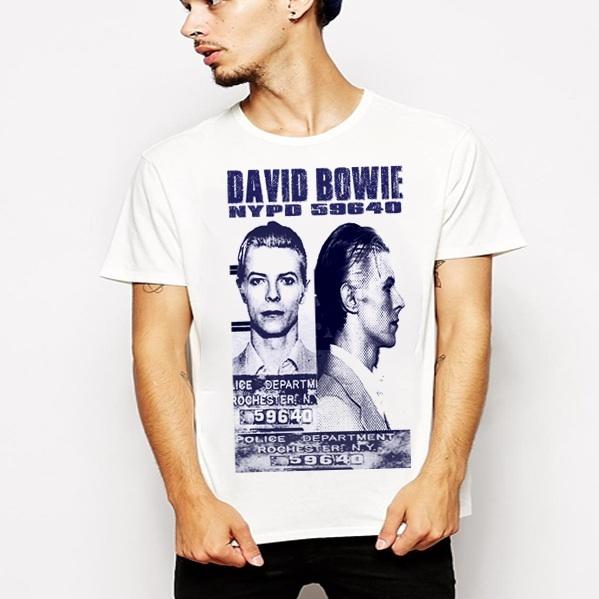 

rock, british, david bowie , vintage, mugshot, gangster, poster, London Unisex T-Shirt XXXXL