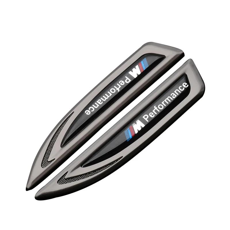 AAAPH1 Complete Exterior Decor Set 2Pcs Metal Car Body Stickers Fender Side Emblem Badge Kit For BMW M6 M5 E53 E83 E90 E91 E65 E60 F25