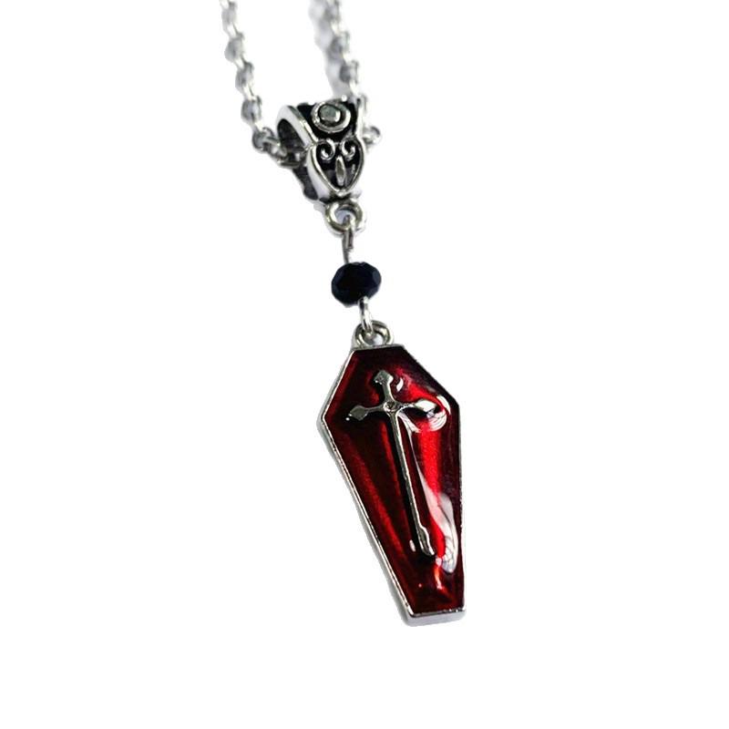 Punk Gothic Coffin Necklace for Halloween