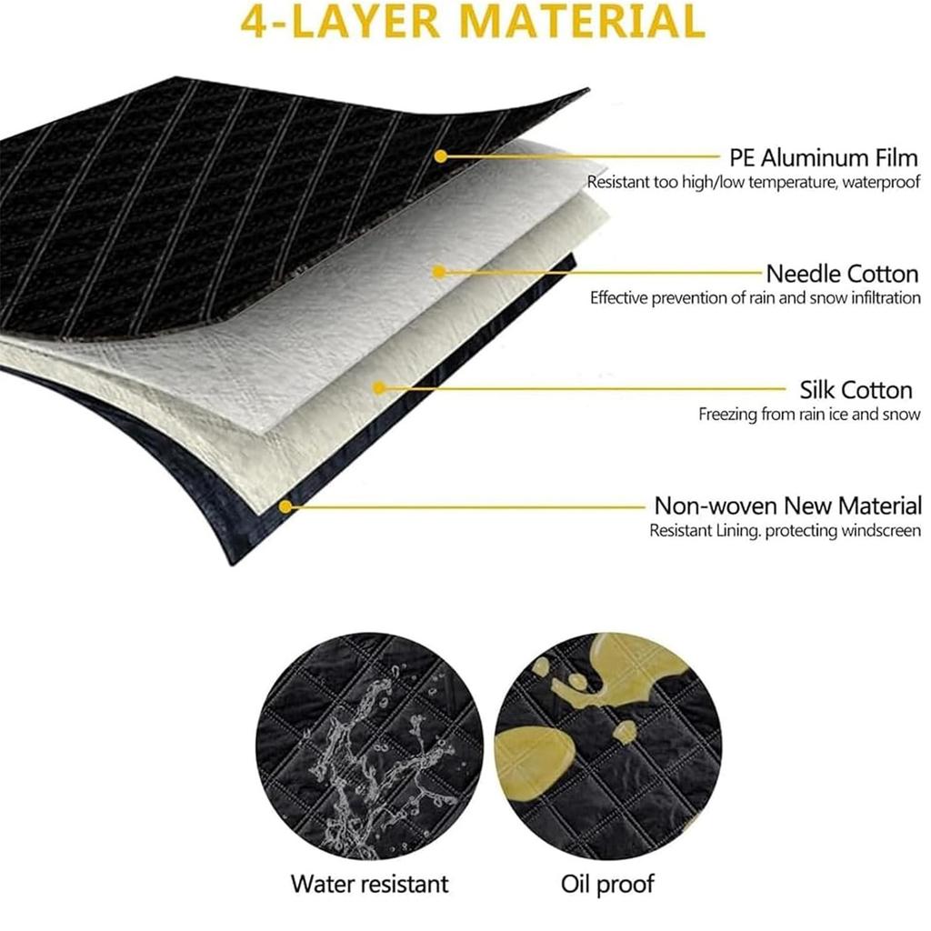 UGSHY Car Half Car Cover Sunshade, Windshield Hood Front Window All- Frostproof Car Cloth, Outdoor Foldable Protective Co