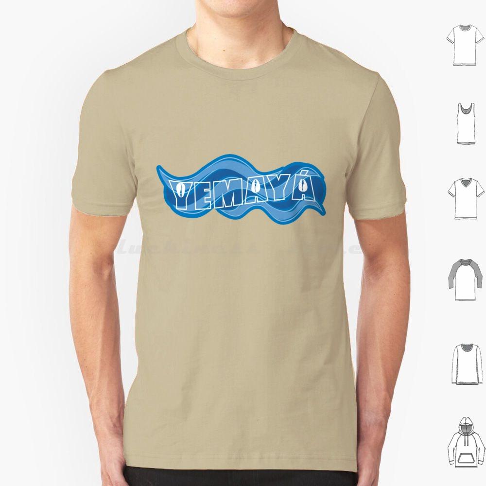 Yemaya Name And Waves 02 T Shirt Big Size 100% Cotton Yemaya Waves Yemanya Yemoya Iemanja Ocean Orisha Santeria Santeriacubana