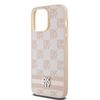 Dkny Dkhcp14Xpcptssp Iphone 14 Pro Max6.7 Różowy/Pink Twarde Etui Skórzana Kratka Wzór Mono I Drukowane Paski